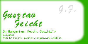 gusztav feicht business card